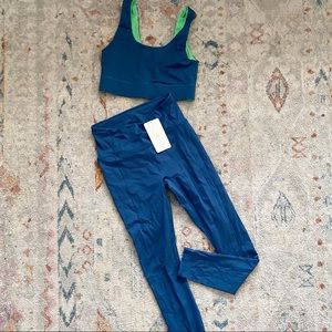 Fabletics 2 piece athleisure wear leggings and sports bra